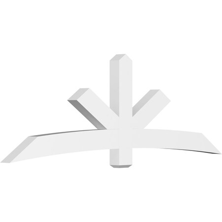 Ekena Millwork Alberta Architectural Grade PVC Gable Bracket, 96"W x 32"H x 4"D x 6"F, 8/12 Pitch GBP096X32X0406ALB00